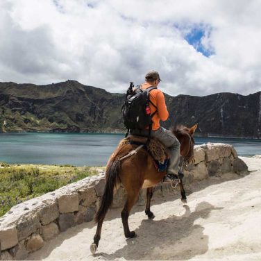 Ride a horse and surround the beautiful and cool lake